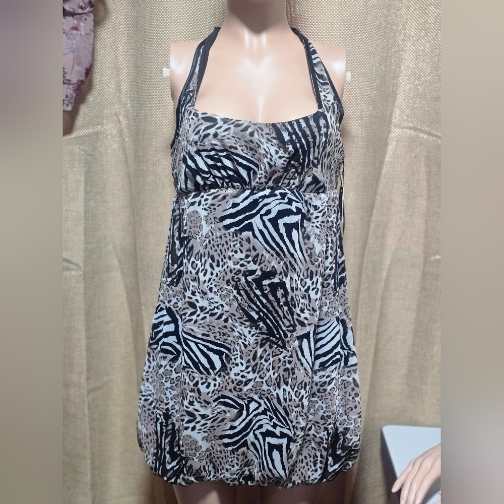 BCBGMaxAzria Black Halter Dress